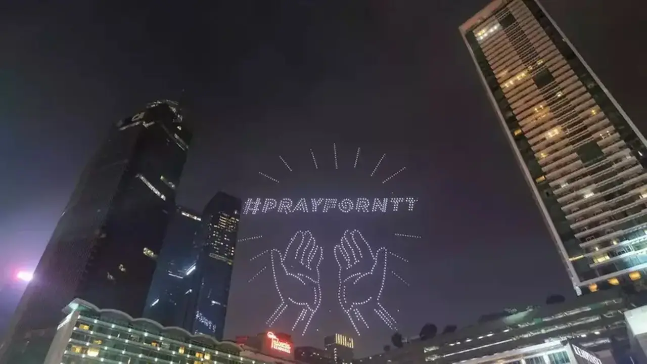 1.500 Drone Lukis Cerita Indonesia di Langit Jakarta