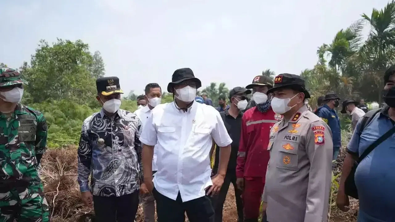 Menteri Jumhur Hidayat Sidak Penanganan Karhutla di Riau