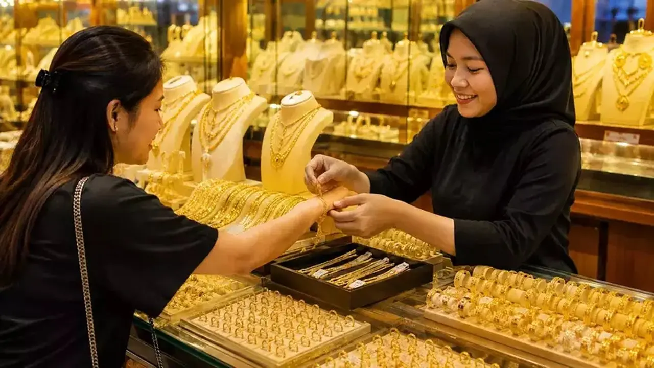 Emas Perhiasan Kompak Naik di Raja Emas dan Laku Emas, HRTA Melorot